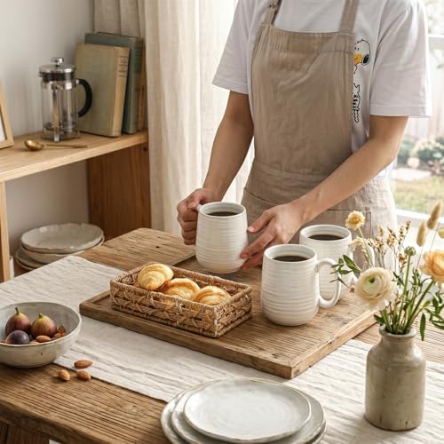 Coffee Mugs, 15 Ounce Coffee Cups Set of 6, Ceramic Mugs with Handle