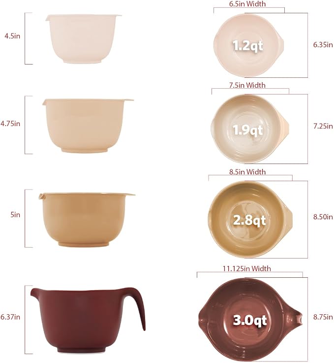 Glad Mixing Bowls with Pour Spout, Dishwasher Safe Kitchen Cooking and Baking - Image 5