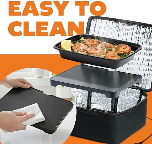 HOTLOGIC Mini Heated Lunch Box, 120V (Black)