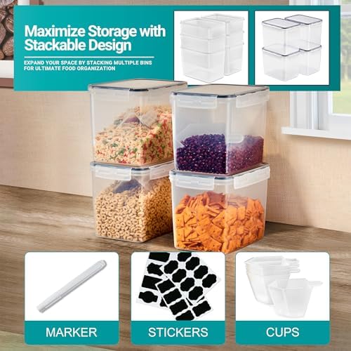 Sorbus Air Tight Pantry Storage Containers, with Lids (6 Pack)