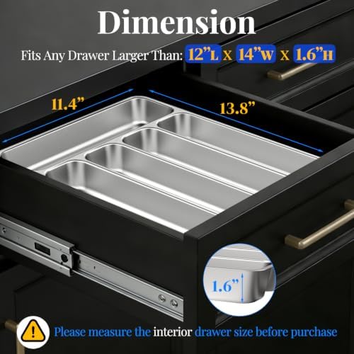 IKOCO Stainless Steel Silverware Organizer