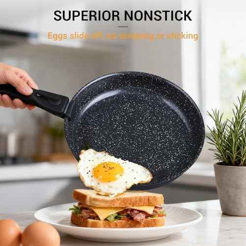 Ammeloo 21-Piece Ceramic Pots and Pans Set Non Stick with Detachable
