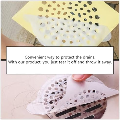 40pcs Drain Hair Stopper and Bathroom Drain Cover Set, Disposable