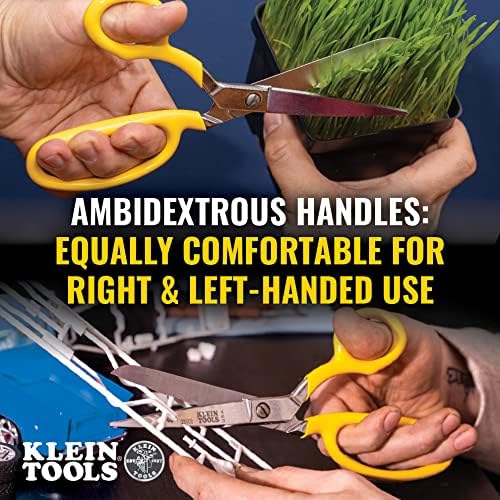 Klein Tools 23008 Premium Forged Heavy Duty Bent Trimmer Scissors