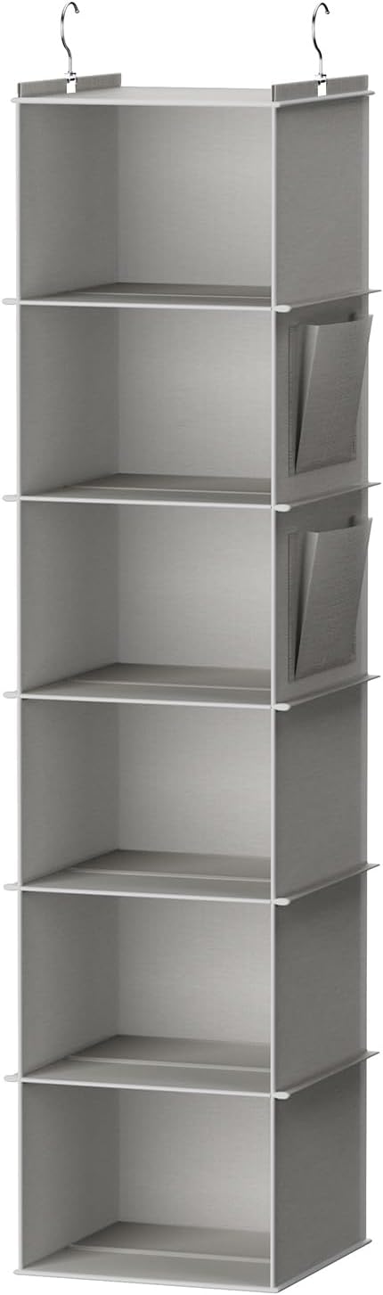 YOUDENOVA Hanging Closet Organizer and Storage, 6-Shelf Closet Hanging Storage by YOUDENOVA