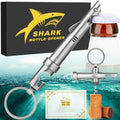 LKKCHER 2-in-1 Shark Bottle Opener, Novelty Keychain Corkscrew Wine