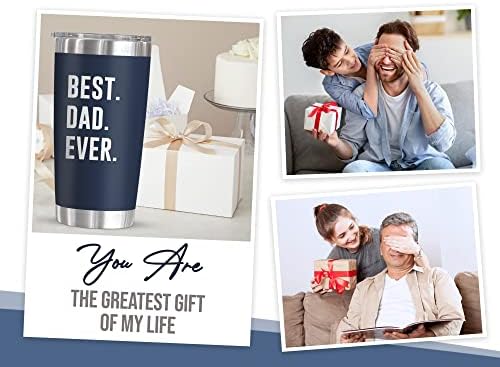 TEEZWONDER Dad Gifts from Daughter Son - 20 oz Stainless Steel Tumbler