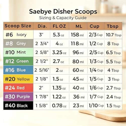 Saebye 4 oz Ice Cream Scoop With Trigger, #8 Scoop, 1/2 Cup Portion