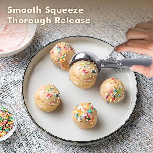 JUNADAEL J 4 OZ Scoop, Large Ice Cream Scoop With Trigger, Disher