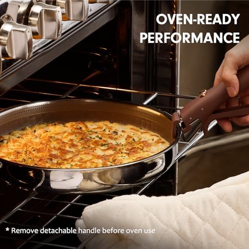 CAROTE 22pcs Hybrid Nonstick Pots and Pans Set, Stainless Steel