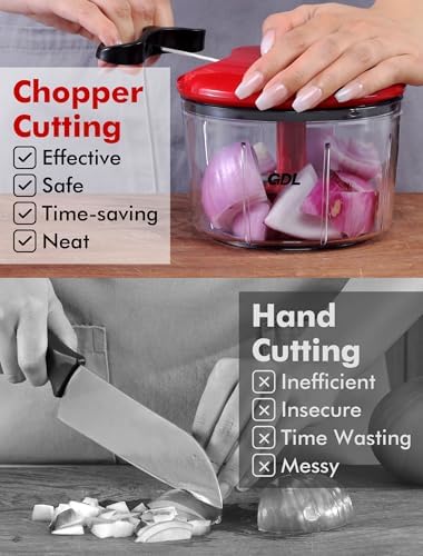 GDL Food Chopper, Vegetable Chopper, Pull String Onion Chopper Dicer