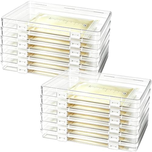 12 Pcs Clear Flat Breast Milk Freezer Storage Organizer,Space Saving
