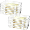 12 Pcs Clear Flat Breast Milk Freezer Storage Organizer,Space Saving