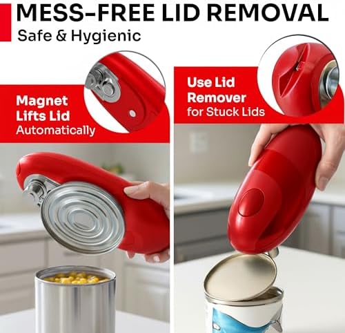 MUELLER HOME SmoothEdge Auto Can Opener Electric, Red