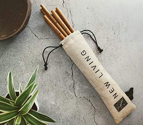 Bamboo Straws | 7 Reusable Bamboo Drinking Straws | Dishwasher Safe