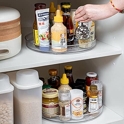 URALFA 2 Pack Lazy Susan Turntable, 10.5 Inch Spinning Cabinet Organizer