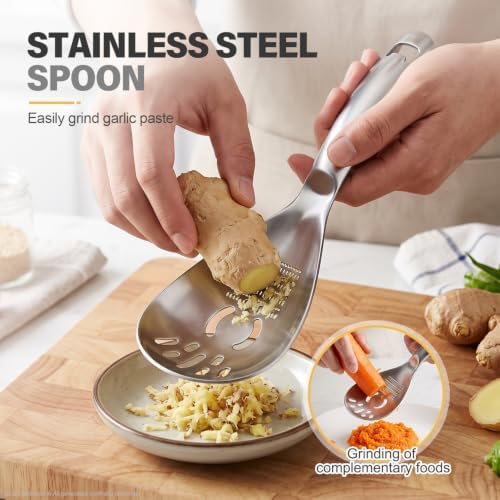 5-in-1 Multifunction Stainless Steel Cooking Spoon, Egg Slotted Spoon
