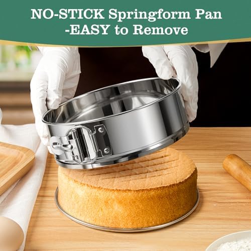9-Inch Springform Cake Pan, Removable Bottom, 304 Stainless Steel