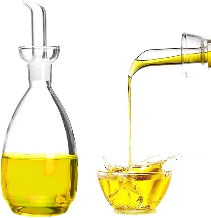 Affogato Glass Oil Bottle with Spout, Olive Oil Dispenser Vinegar Drizzler - Image 2