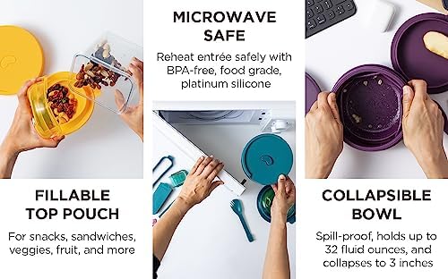 Bowl Collapsible Lunchbox - Bento Style Bowls for Soup, Salad