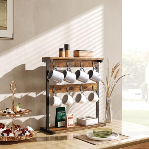 YATINEY 2-Tier Coffee Mug Holder, 8 Hooks