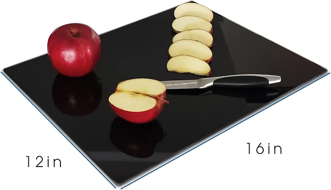 VASUHOME Glass Cutting Board, 16 * 12 inch Set of 1 Tempered Glass Cutting Board - Image 2
