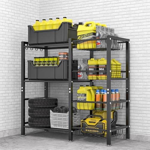Hastatii 3-Tier Baker's Rack with 4 Baskets