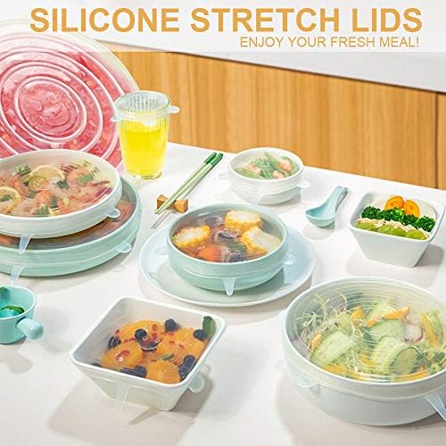 LELE LIFE Silicone Stretch Lids, 4 Pack, 3.75in