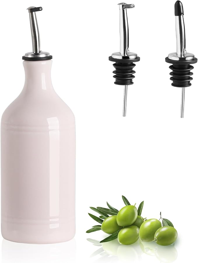 Sweejar Ceramic Olive Oil Dispenser Bottle, Opaque Oil Cruet Protects to Reduce by Sweejarco1949