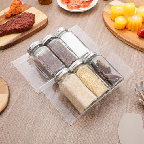 Didiseaon Spice Drawer Organizer Expandable for Kitchen Clear Acrylic