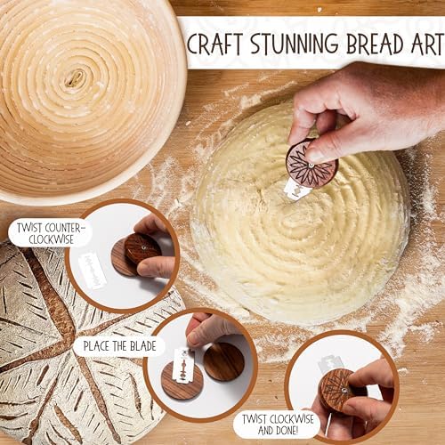 Superbaking Sourdough Banneton Basket, 9" Round & 10" Oval
