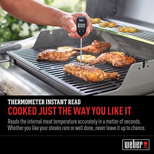 Weber Instant-Read Thermometer Probe, Black/Silver