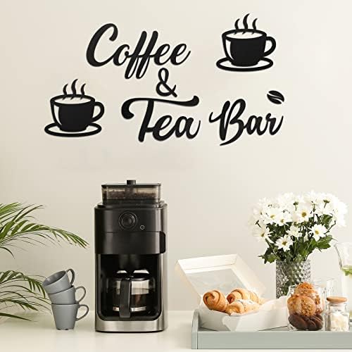 Queekay 7 Pieces Coffee Bar Sign Wall Decor for Kitchen Office