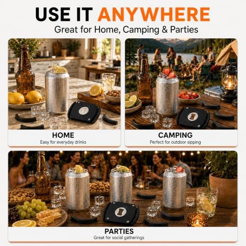 Aluminum Can Opener,Can Top Remover,Beer-Soft Edge-Soda-Can