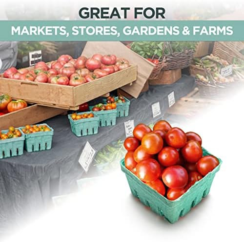 FMP Brands 44 Pack Pint Green Molded Pulp Fiber Berry Basket Produce
