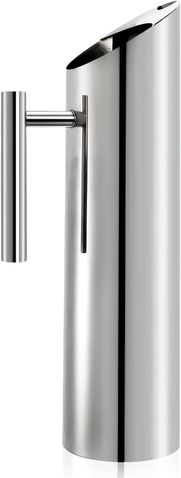 Hiceeden Stainless Steel Water Pitcher, 68oz/2L Modern Metal Pitcher by Hiceeden