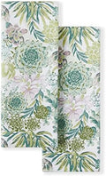Martha Stewart Dual Purpose Kitchen Towel 2-Pack Set, Succulents