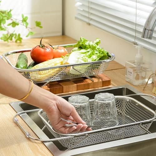 Expandable Stainless Steel Sink Strainer Basket Medium Kitchen Sink