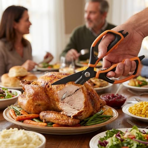 ANSHEE Multipurpose Kitchen Scissors & Food Shears, Stainless Steel