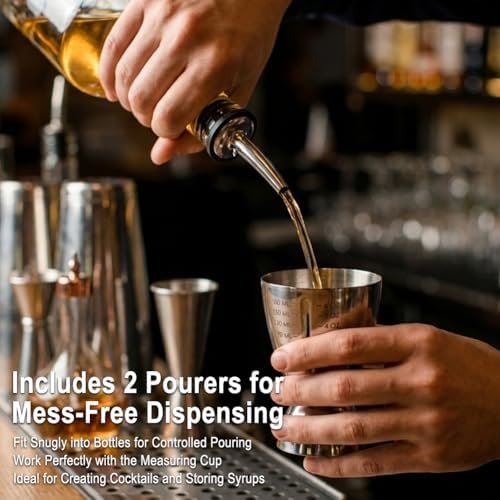 Cocktail Measuring Jigger Set, Stainless Steel Shot Measure Cup with 1