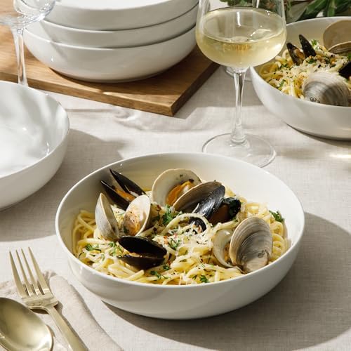 Gibson Home Zen Buffet Pasta Bowls Set of 6, 41oz Porcelain Salad