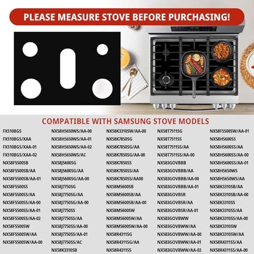 2-Pack Gas Stove Top Burner Cover Compatible with Samsung Gas Stove