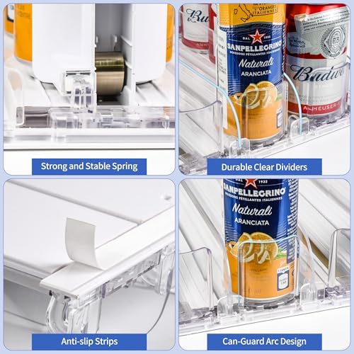 Automatic Soda Can Dispenser for Refrigerator, 5-Row, Holds 25 Cans