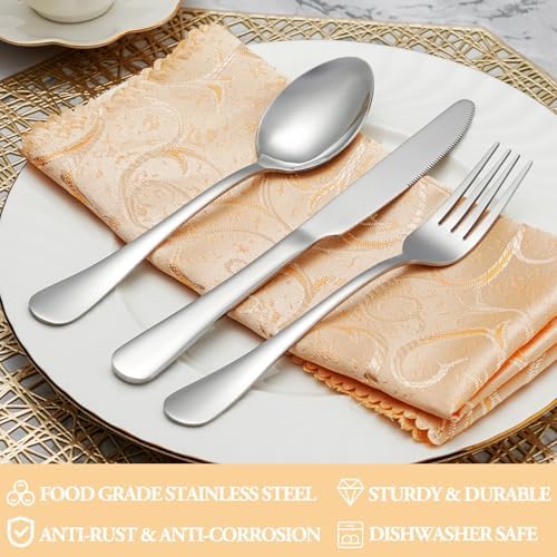 20 Pcs Silverware Set Service for 4, Food Grade Stainless Steel