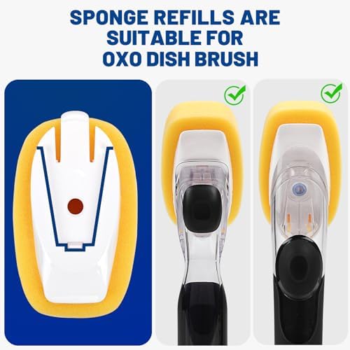 Sponge Brush Refills for OXO Dish Brush, 6 Pack
