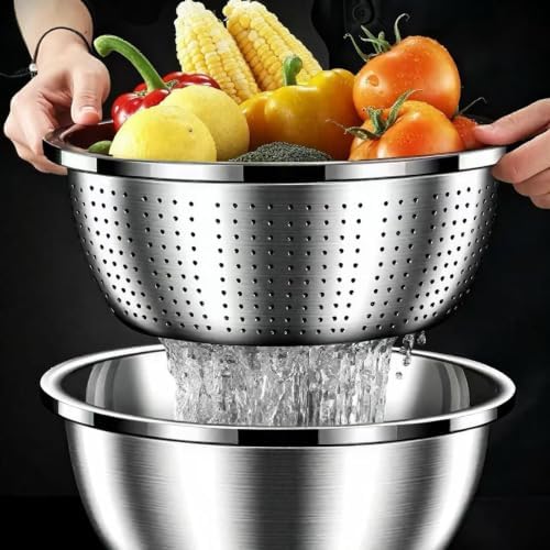 4.7 "*4.7 "*10.2 Dishwasher Safe Black Stainless Steel Nesting Mixing