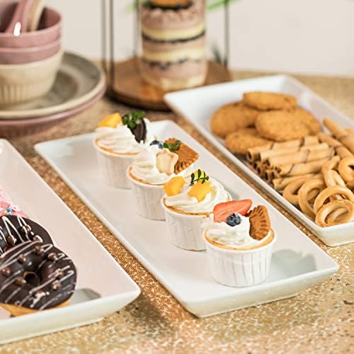 Gomakren 3 Tier Serving Stand, 14 Inch White Serving Platter with