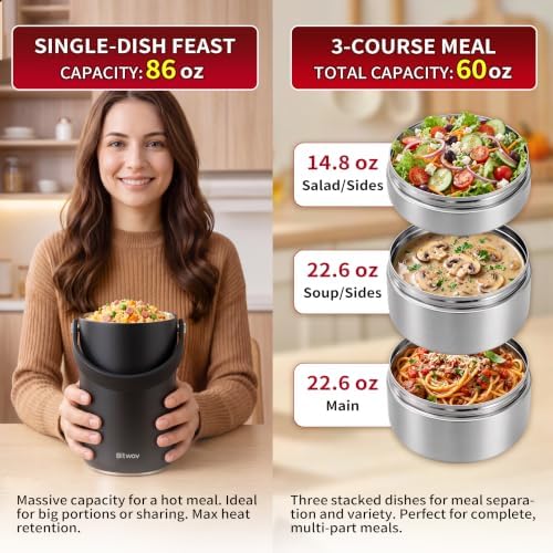 86oz Stainless Steel Vacuum Insulated Food Jar for Hot & Cold Food