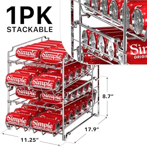 Simple Houseware Dual Row Can Dispenser, Chrome