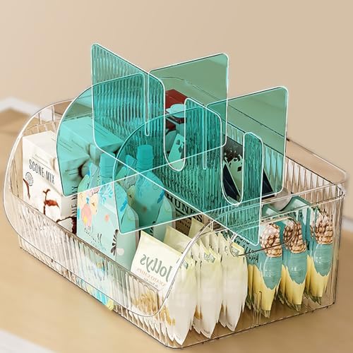 Large Snack Organizer for Countertop, Clear Snack Storage Bin